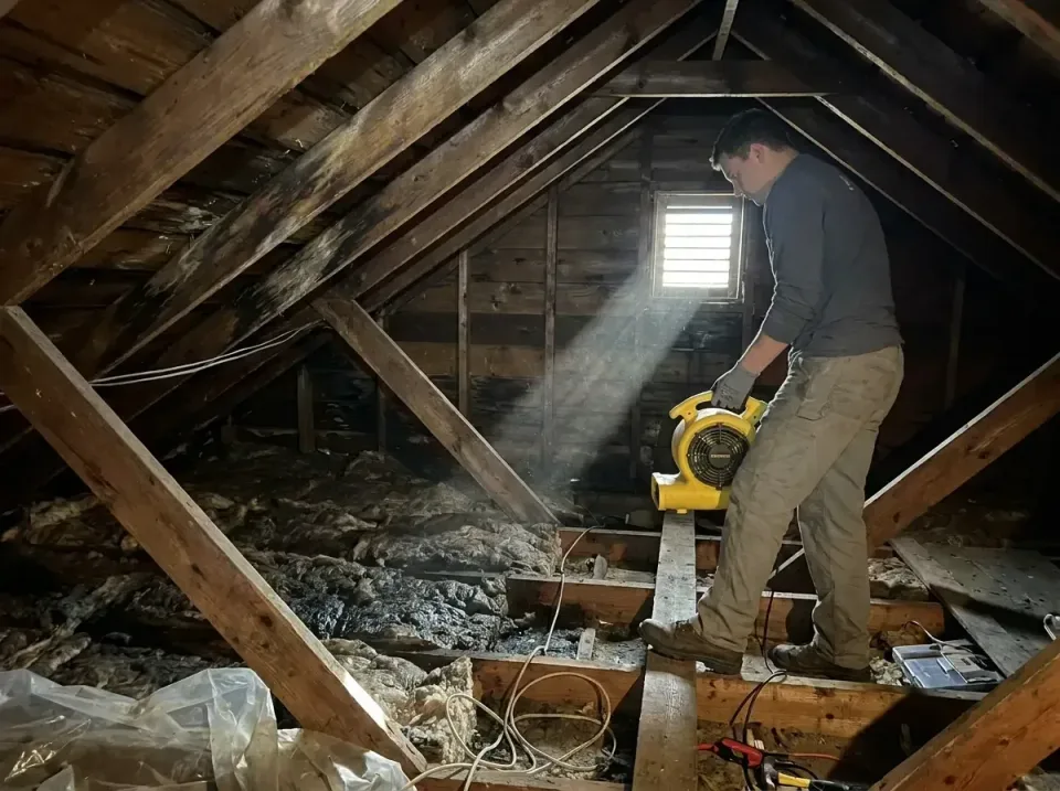 attic-water-damage-drying-proc-007 — frequently asked questions, Emergency Water Extraction & 24/7 Flood Response in Webster…